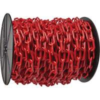 Heavy-Duty Plastic Safety Chain, Red, 2" Link, 100' Length Northern Industrial Supply Inc.