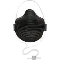 Masques jetables AirWave s&eacute;rie M noirs avec SmartStrap et embout nasal, N95, Certifi&eacute; NIOSH, Moyen/grand Northern Industrial Supply Inc.