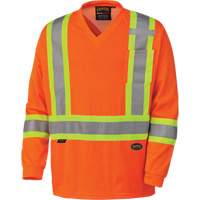 6984 Chandail de s&eacute;curit&eacute; &agrave; manches longues pour circulation en micromaille, Petit, Orange haute visibilit&eacute; Northern Industrial Supply Inc.