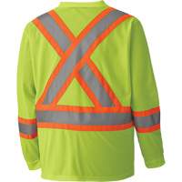 6985 Chandail de s&eacute;curit&eacute; &agrave; manches longues pour circulation en micromaille, Petit, Jaune lime haute visibilit&eacute; Northern Industrial Supply Inc.