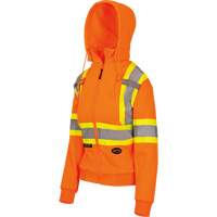 6924W Chandail &agrave; capuchon en molleton avec fermeture &agrave; glissi&egrave;re, Polyester, T-petit, Orange haute visibilit&eacute; Northern Industrial Supply Inc.