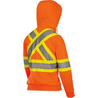 6924W Chandail &agrave; capuchon en molleton avec fermeture &agrave; glissi&egrave;re, Polyester, T-petit, Orange haute visibilit&eacute; Northern Industrial Supply Inc.