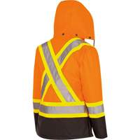 5020BBW Manteau 7 en 1 imperm&eacute;able pour femmes avec capuchon, Polyester/Polyur&eacute;thane, Orange haute visibilit&eacute;, T-petit Northern Industrial Supply Inc.