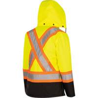 5021BBW Manteau 7 en 1 imperm&eacute;able pour femmes avec capuchon, Polyester/Polyur&eacute;thane, Jaune lime haute visibilit&eacute;, T-petit Northern Industrial Supply Inc.