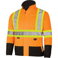 5770 Manteau de s&eacute;curit&eacute; imperm&eacute;able r&eacute;versible, Polyester/Polyur&eacute;thane, Orange haute visibilit&eacute;, Petit Northern Industrial Supply Inc.