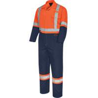 5514BBT Combinaison de s&eacute;curit&eacute; 2 tons avec fermeture &agrave; glissi&egrave;re, 40 (grand taille), Orange haute visibilit&eacute;/Bleu marin Northern Industrial Supply Inc.