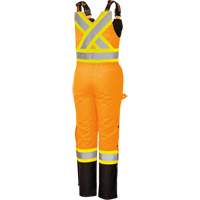 5040BBW Combinaison de s&eacute;curit&eacute; imperm&eacute;able haute visibilit&eacute; pour femmes, Polyester, T-petit, Noir/Orange haute visibilit&eacute; Northern Industrial Supply Inc.