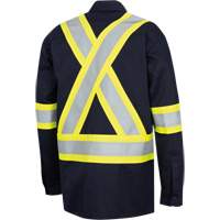 7742SF FR-TECH&reg; High-Visibility 88/12 Arc-Rated Safety Shirt, Small, Navy Blue Northern Industrial Supply Inc.