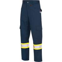 7764 FR-Tech&reg; High Visibility 88/12 FR/Arc Rated Safety Cargo Pants, 30, x 32, Navy Blue Northern Industrial Supply Inc.