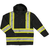 Ripstop Safety Rain Jacket, Polyester, X-Small, Black Northern Industrial Supply Inc.