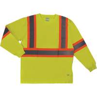 T-shirt de s&eacute;curit&eacute; &agrave; manches longues, Coton, T-petit, Jaune lime haute visibilit&eacute; Northern Industrial Supply Inc.