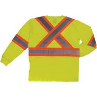 T-shirt de s&eacute;curit&eacute; &agrave; manches longues, Coton, T-petit, Jaune lime haute visibilit&eacute; Northern Industrial Supply Inc.