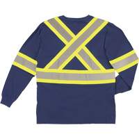 T-shirt de s&eacute;curit&eacute; &agrave; manches longues, Coton, T-petit, Bleu marin Northern Industrial Supply Inc.