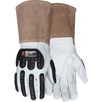 Leather Welding Work Gloves, Medium, Goatskin Palm, Gauntlet Cuff Northern Industrial Supply Inc.