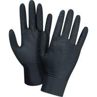 Gants d'examen de poids lourd &agrave; prise tactile, Petit, Nitrile, 8 mils, Sans poudre, Noir, Classe 2 Northern Industrial Supply Inc.