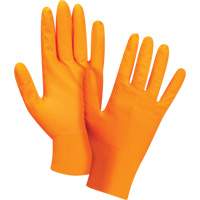 Gants d'examen de poids lourd &agrave; prise tactile, Petit, Nitrile, 8 mils, Sans poudre, Orange, Classe 2 Northern Industrial Supply Inc.