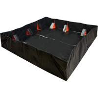 IBX Wall Pop-Up Berm, 268 US gal. Capacity, 6' W x 6' L x 12" H, Snap-Up Bracket Northern Industrial Supply Inc.