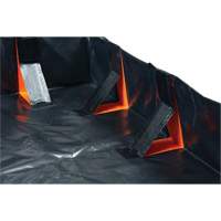 IBX Wall Pop-Up Berm, 268 US gal. Capacity, 6' W x 6' L x 12" H, Snap-Up Bracket Northern Industrial Supply Inc.