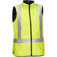 Bisley&reg; X-Back Women's Contoured Reversible Puffer Vest, High Visibility Lime-Yellow, Small, Polyester Northern Industrial Supply Inc.