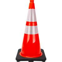Premium Traffic Cone, 28", Orange, 4" & 6" Reflective Collar(s) Northern Industrial Supply Inc.