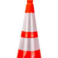 Premium Traffic Cone, 28", Orange, 4" & 6" Reflective Collar(s) Northern Industrial Supply Inc.