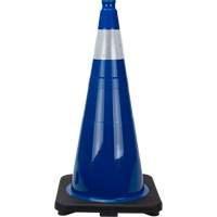 Premium Traffic Cone, 28", Blue, 4" Reflective Collar(s) Northern Industrial Supply Inc.