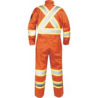 Combinaison ignifug&eacute;e avec bandes haute visibilit&eacute;, Taille Petit, Orange Northern Industrial Supply Inc.
