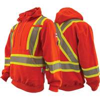 Atlas Guardian&reg; FR/AR Quarter-Zip Hoodies, Men's, X-Small, High Visibility Orange, 18 cal/cm² Northern Industrial Supply Inc.
