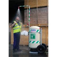 Douche d'urgence mobile et ind&eacute;pendant avec douche oculaire et faciale, Capacit&eacute; 30 gal., Conformit&eacute; Aucune Northern Industrial Supply Inc.