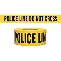 "Police Line Do Not Cross" Contractor-Grade Barricade Tape, English, 3" W x 1000' L, 2 mils, Black on Yellow Northern Industrial Supply Inc.