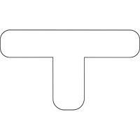 Floor Marking Shapes, T, 9.5" L x 6.5" W, White, Vinyl Northern Industrial Supply Inc.