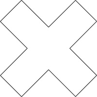Floor Marking Shapes, Cross, 9.5" L x 3.5" W, White, Vinyl Northern Industrial Supply Inc.