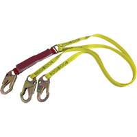 External Energy Absorber Lanyard with 3/4" Hooks, 6', Snap Hook Center, Snap Hook Leg Ends, Polyester Northern Industrial Supply Inc.