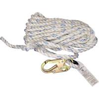 Cordage de s&eacute;curit&eacute; verticale avec mousqueton de 3/4" et cosse cœur Northern Industrial Supply Inc.
