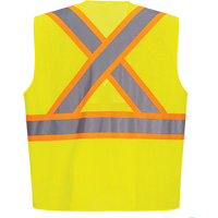 Veste de s&eacute;curit&eacute; &agrave; bandes contrastantes, Jaune lime haute visibilit&eacute;, Petit, Polyester Northern Industrial Supply Inc.