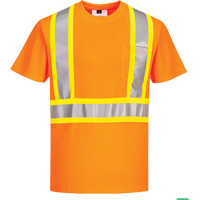 T-shirt de s&eacute;curit&eacute; &agrave; bandes contrastantes, Polyester, Petit, Orange haute visibilit&eacute; Northern Industrial Supply Inc.