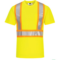 T-shirt de s&eacute;curit&eacute; &agrave; bandes contrastantes, Polyester, Petit, Jaune lime haute visibilit&eacute; Northern Industrial Supply Inc.