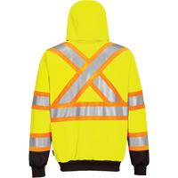 Chandail de s&eacute;curit&eacute; &agrave; capuchon avec bandes contrastantes, Petit, Noir/Jaune lime haute visibilit&eacute; Northern Industrial Supply Inc.