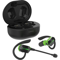 Black & Green UltraComm Aware Bluetooth Earbuds Northern Industrial Supply Inc.