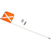 Tige de s&eacute;curit&eacute; robuste, Fixation Filet&eacute;, Hauteur 5', Orange avec X r&eacute;fl&eacute;chissant Northern Industrial Supply Inc.