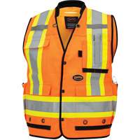 6680 Veste d'arpenteur antimicrobienne haute visibilit&eacute; avec dos en maille, Orange haute visibilit&eacute;, Petit, Polyester Northern Industrial Supply Inc.