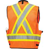 6680 Veste d'arpenteur antimicrobienne haute visibilit&eacute; avec dos en maille, Orange haute visibilit&eacute;, Petit, Polyester Northern Industrial Supply Inc.