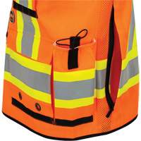 6680 Veste d'arpenteur antimicrobienne haute visibilit&eacute; avec dos en maille, Orange haute visibilit&eacute;, Petit, Polyester Northern Industrial Supply Inc.