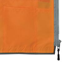 Veste de s&eacute;curit&eacute; pour arpenteur Pioneer avec fermeture &agrave; glissi&egrave;re et dos en maille, Orange haute visibilit&eacute;, Petit, Polyester Northern Industrial Supply Inc.