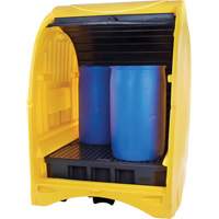 4-Drum Hard Cover Spill Pallet, 68.11" L x 61.61" W x 83.07" H, 1433 lbs. Load Capacity Northern Industrial Supply Inc.