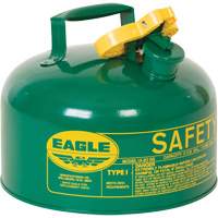 Safety Can for Combustibles, Type I, Galvanized Steel, 2 US gal., Green, FM Approved/UL/ULC Listed Northern Industrial Supply Inc.