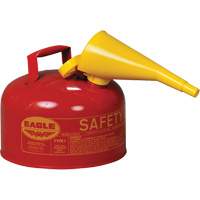 Safety Can for Flammables with Funnel, Type I, Galvanized Steel, 2.5 US gal., Red, FM Approved/UL/ULC Listed Northern Industrial Supply Inc.