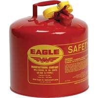 Safety Can for Flammables, Type I, Galvanized Steel, 5 US gal., Red, FM Approved/UL/ULC Listed Northern Industrial Supply Inc.