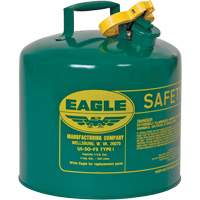 Safety Can for Combustibles, Type I, Galvanized Steel, 5 US gal., Green, FM Approved/UL/ULC Listed Northern Industrial Supply Inc.