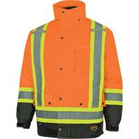 Parka de s&eacute;curit&eacute; d'hiver imperm&eacute;able 7-en-1 5056 Pioneer Yukon, Polyester, Noir/Orange haute visibilit&eacute;, T-petit Northern Industrial Supply Inc.